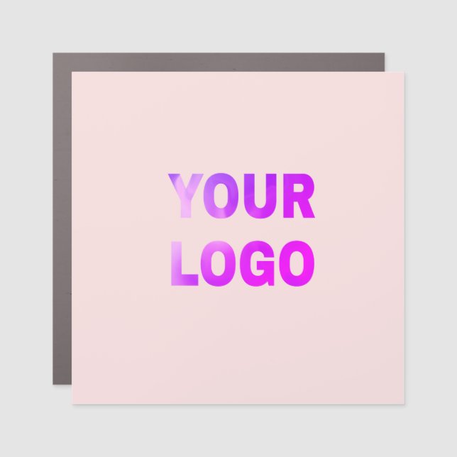 simple minimal add your logo/design here text      car magnet (Front)