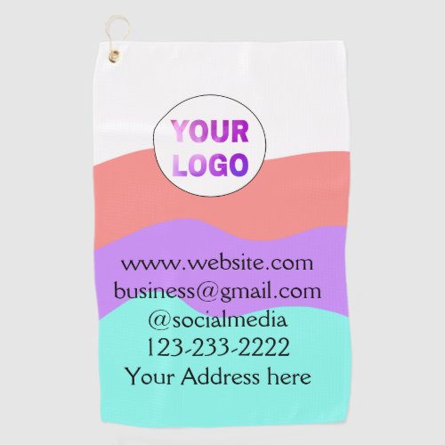 simple minimal add your logodesign here text   cl golf towel