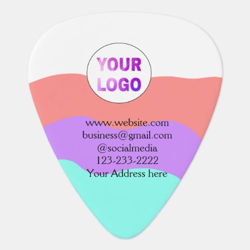 simple minimal add your logodesign here text   cl guitar pick