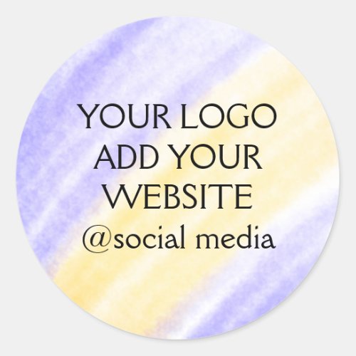 simple minimal add your logodesign here text      classic round sticker