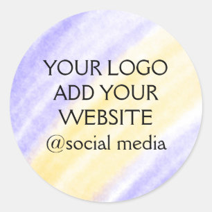 simple minimal add your logo/design here text classic round sticker