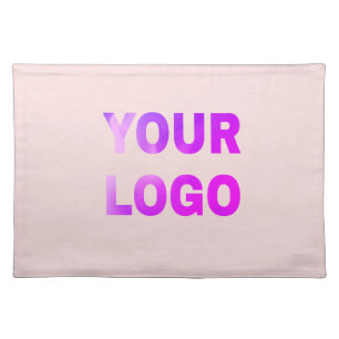 simple minimal add your logo/design here text cloth placemat