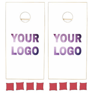 simple minimal add your logo/design here text cornhole set