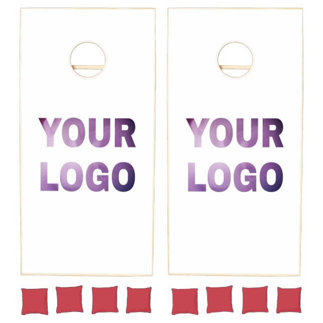 simple minimal add your logo/design here text      cornhole set (Set)