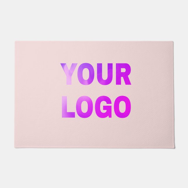 simple minimal add your logo/design here text      doormat (Front)