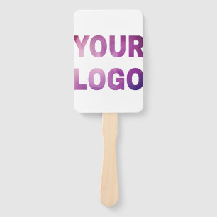 simple minimal add your logo/design here text      hand fan