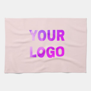 simple minimal add your logo/design here text kitchen towel