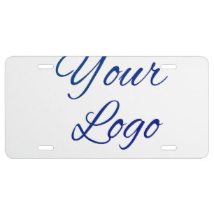 simple minimal add your logo/design here text      license plate