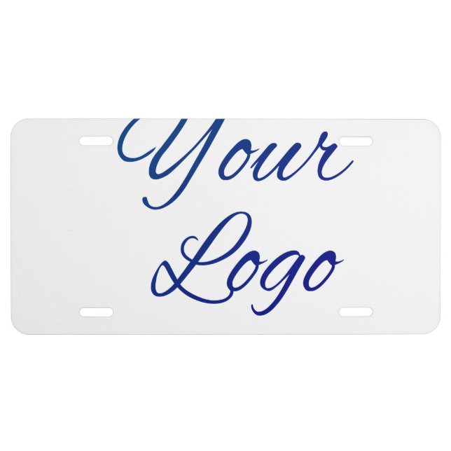 simple minimal add your logo/design here text      license plate (Front)