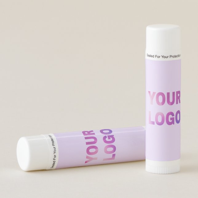 simple minimal add your logo/design here text      lip balm (Front)