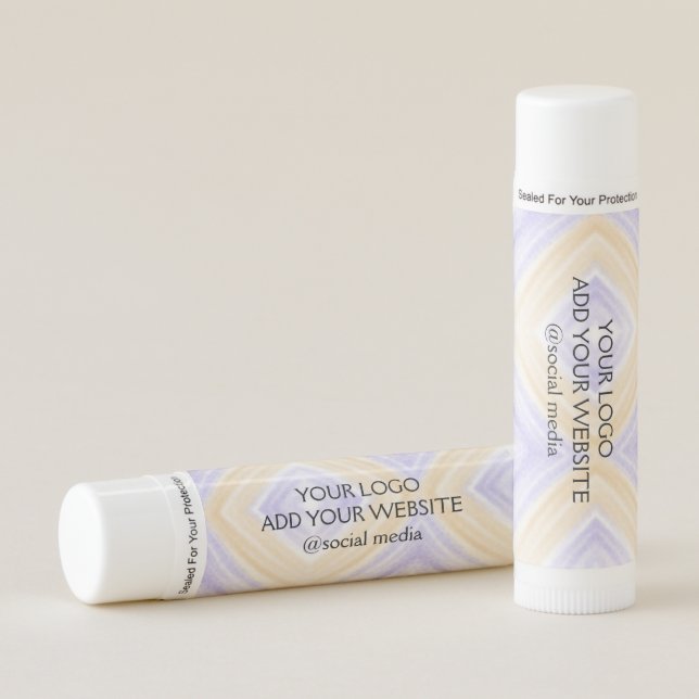 simple minimal add your logo/design here text      lip balm (Front)