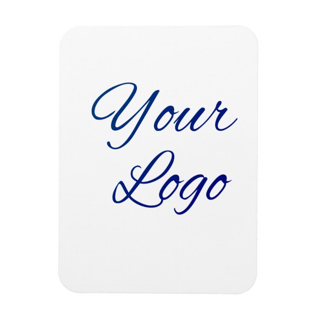 simple minimal add your logo/design here text      magnet (Vertical)