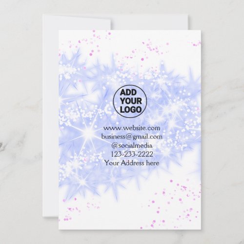 simple minimal add your logodesign here text name holiday card