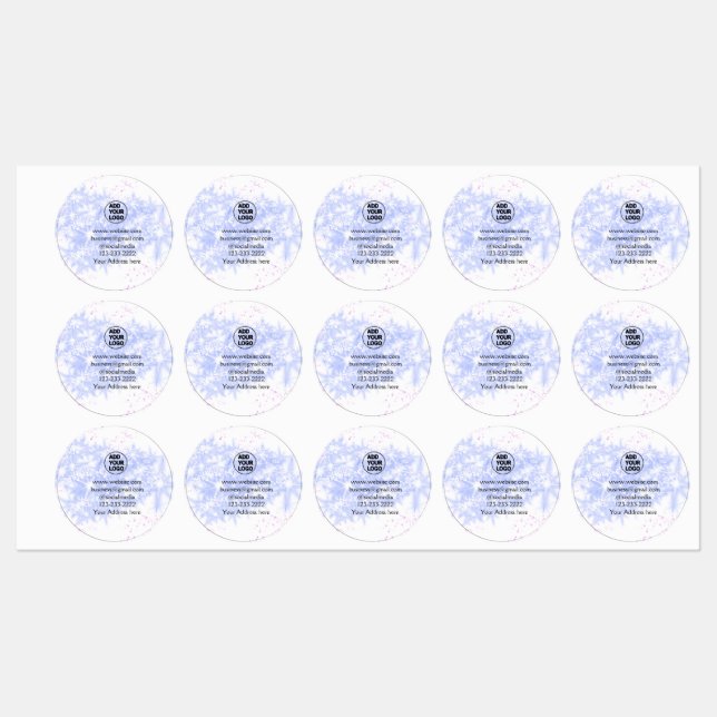 simple minimal add your logo/design here text name labels (Sheet)