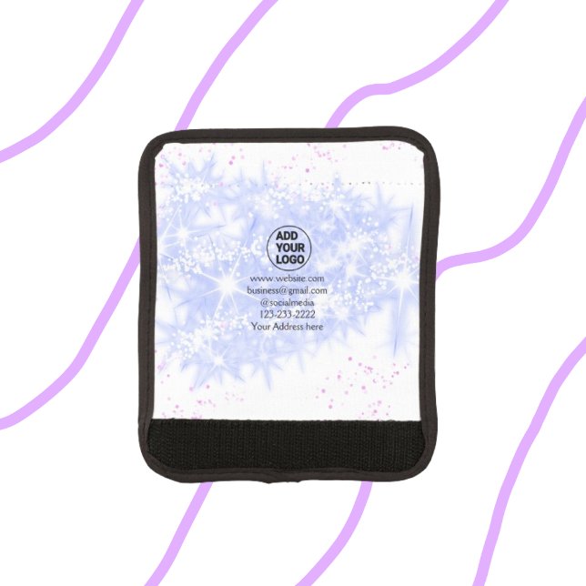 simple minimal add your logo/design here text name luggage handle wrap (Creator Uploaded)