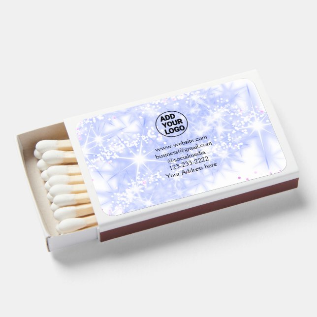 simple minimal add your logo/design here text name matchboxes (Front Open)
