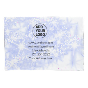simple minimal add your logo/design here text name pillow case