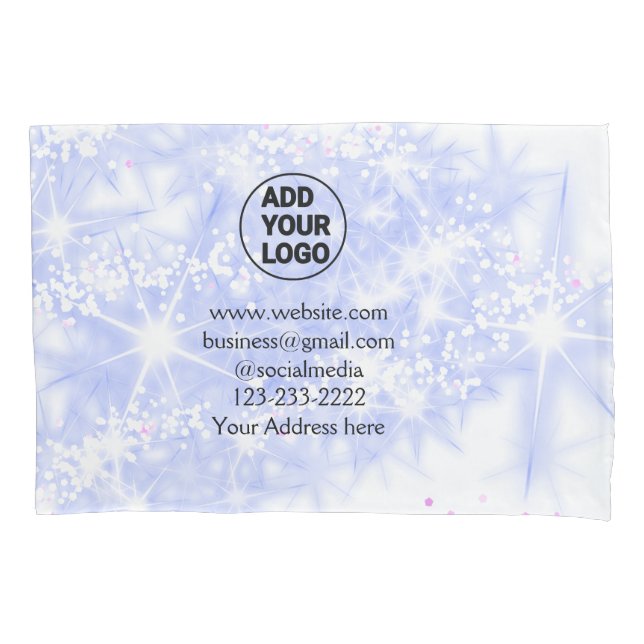 simple minimal add your logo/design here text name pillow case (Front)