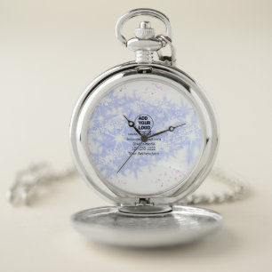 simple minimal add your logo/design here text name pocket watch