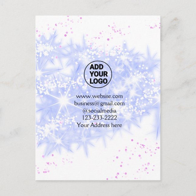 simple minimal add your logo/design here text name postcard (Front)