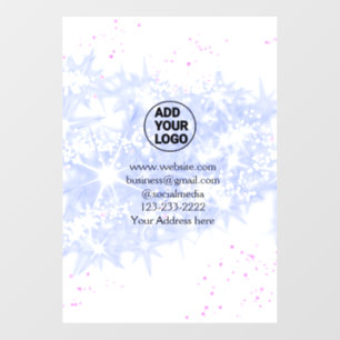 simple minimal add your logo/design here text name wall decal