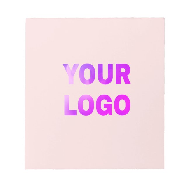 simple minimal add your logo/design here text      notepad (Front)