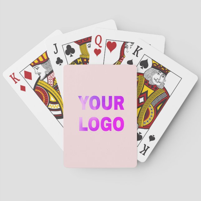 simple minimal add your logo/design here text      poker cards (Back)