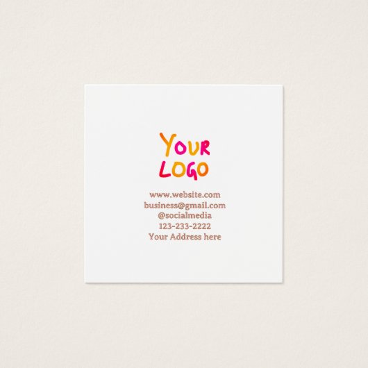 simple minimal add your logo/design here text pos (Front)
