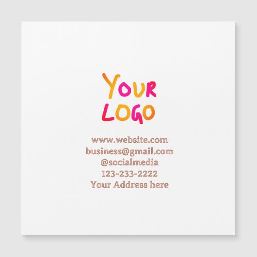 simple minimal add your logo/design here text pos (Front)