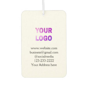simple minimal add your logo/design here text  pos air freshener