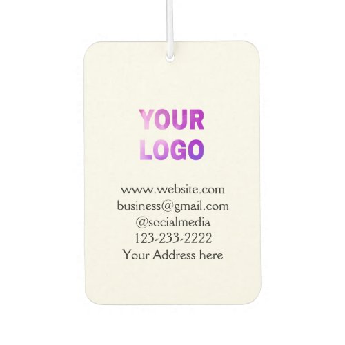 simple minimal add your logodesign here text  pos air freshener