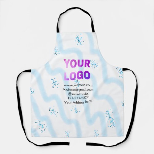 simple minimal add your logodesign here text  pos apron