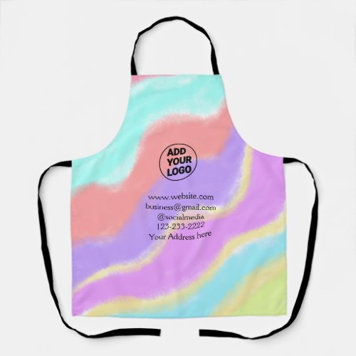 simple minimal add your logodesign here text  pos apron