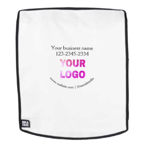 simple minimal add your logodesign here text  pos backpack