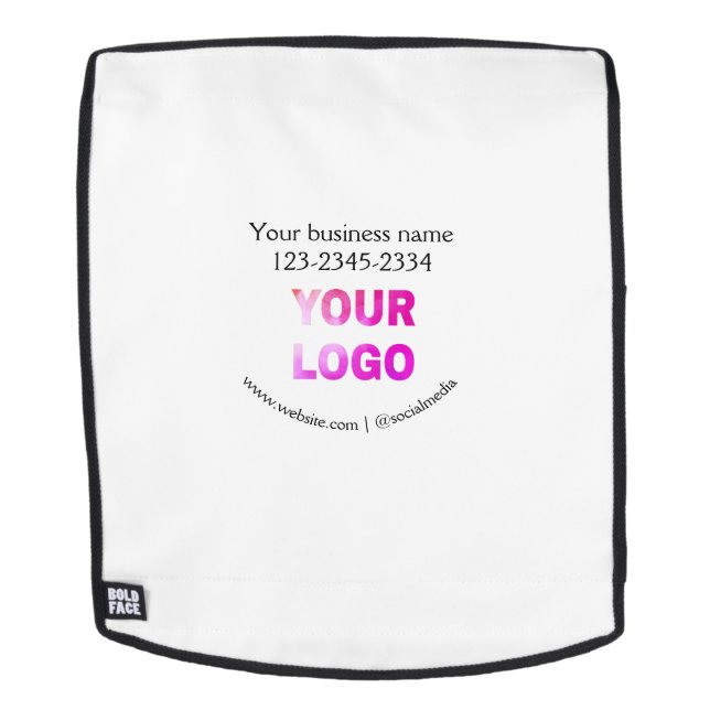 simple minimal add your logo/design here text  pos backpack (Removable Face)
