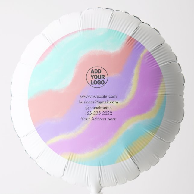 simple minimal add your logo/design here text  pos balloon (Front)