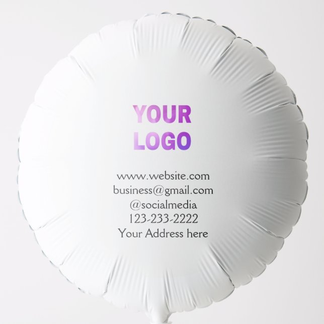 simple minimal add your logo/design here text  pos balloon (Front)