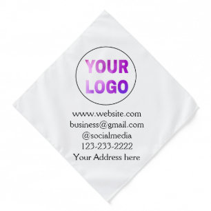 simple minimal add your logo/design here text pos bandana