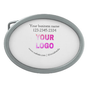 simple minimal add your logo/design here text pos belt buckle