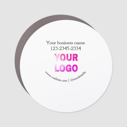 simple minimal add your logodesign here text  pos car magnet