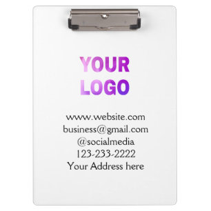 simple minimal add your logo/design here text  pos clipboard