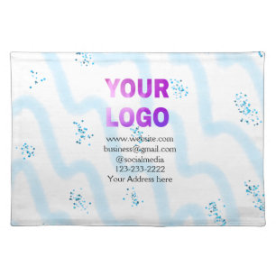 simple minimal add your logo/design here text pos cloth placemat
