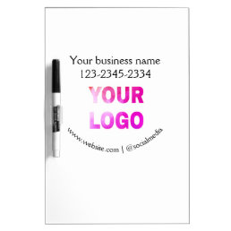 simple minimal add your logo/design here text  pos dry erase board