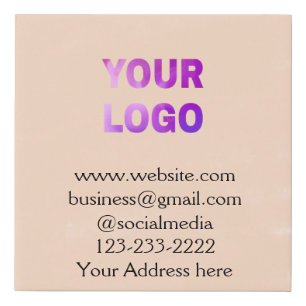 simple minimal add your logo/design here text pos faux canvas print