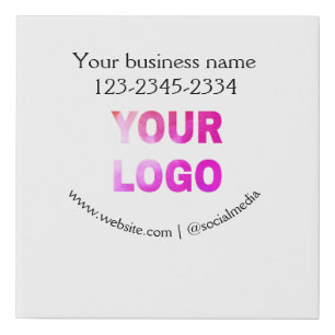 simple minimal add your logo/design here text pos faux canvas print