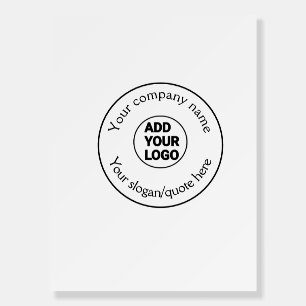 simple minimal add your logo/design here text pos foam board