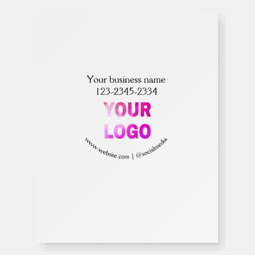 simple minimal add your logodesign here text  pos foam board