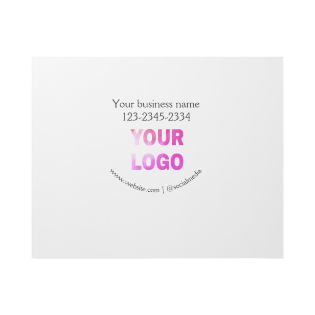 simple minimal add your logo/design here text  pos gallery wrap (Front)