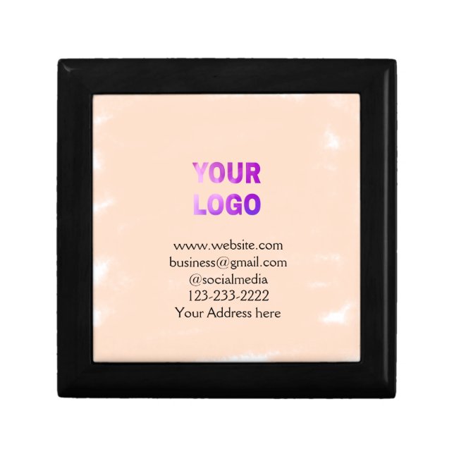 simple minimal add your logo/design here text  pos gift box (Front)