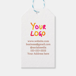 simple minimal add your logo/design here text  pos gift tags